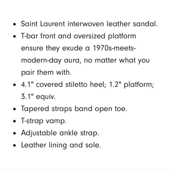 YSL Saint Laurent TRIBUTE leather heel size 11 (41 EU) - Picture 11 of 12